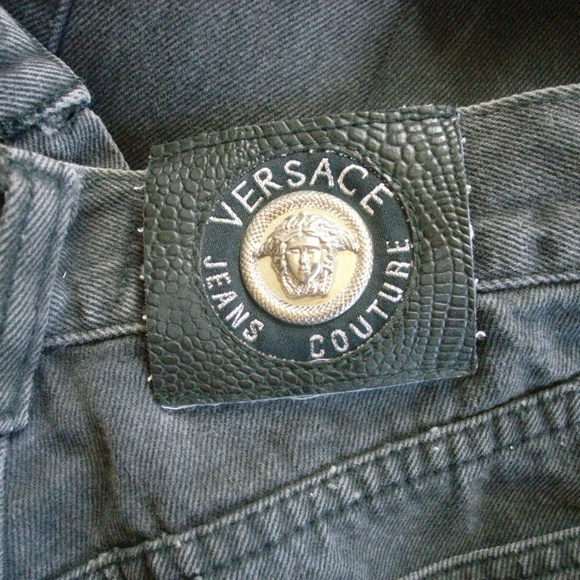 Versace jeans 1980s vintage Black all original with labels intact - Picture 2 of 10